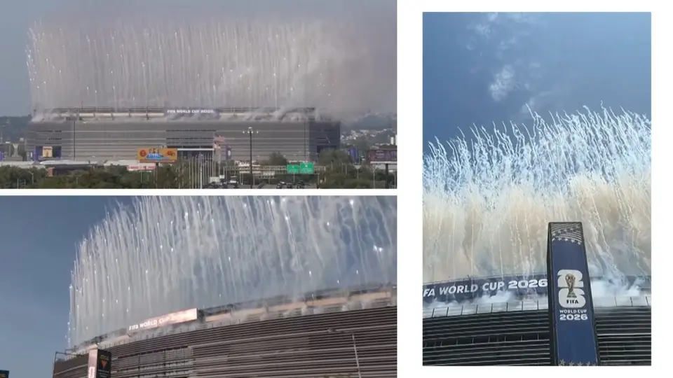 Capturas de pantalla de videos afuera del estadio