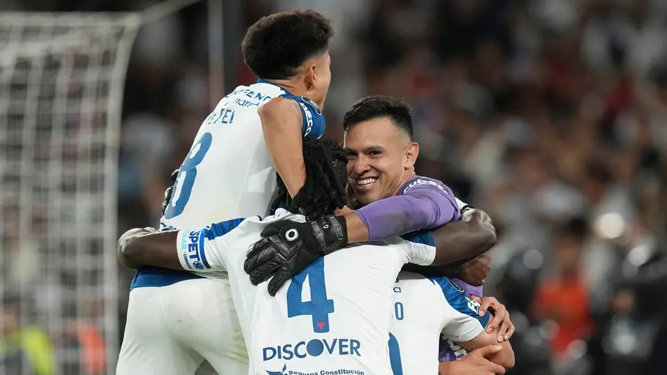 Jugadores de la Liga Deportiva Universitaria de Quito en festejo de la Copa Libertadores 2026 | AP