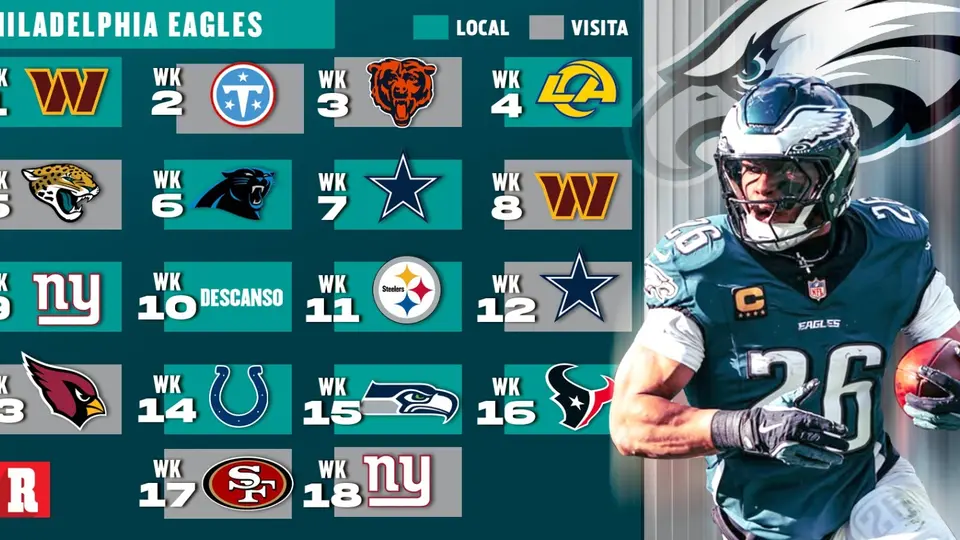 Calendario completo de los Philadelphia Eagles | RÉCORD