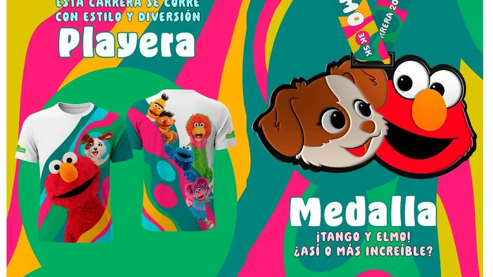 Los participantes recibirán una playera y medalla coleccionable./I:@sesamo