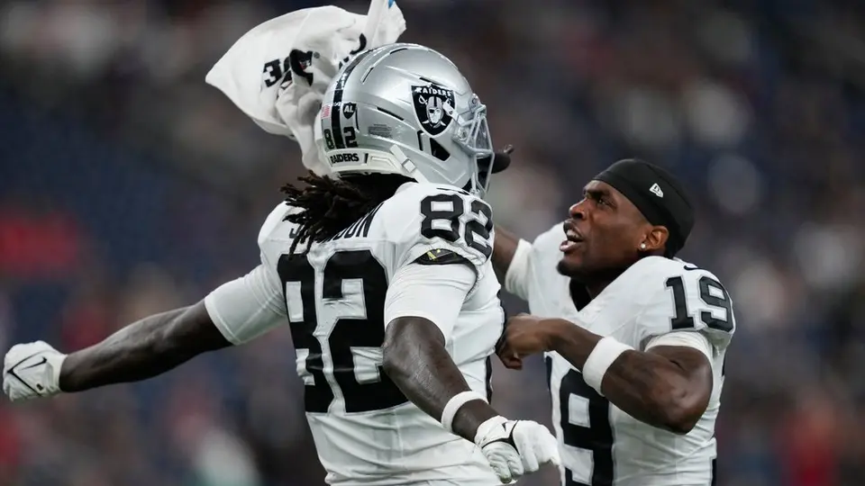 Jugadores de los Raiders en celebración contra los Texans | AP