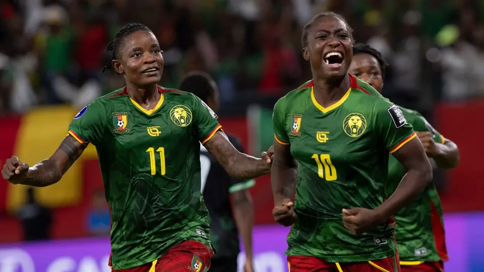 Naomi Leslie Ndjoah Eto en festejo con Camerún en la Copa Africana de Naciones | AP