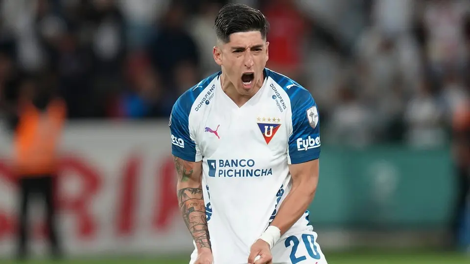 Fernando Cornejo en celebración con LDU de Quito en la Copa Libertadores 2026 | AP