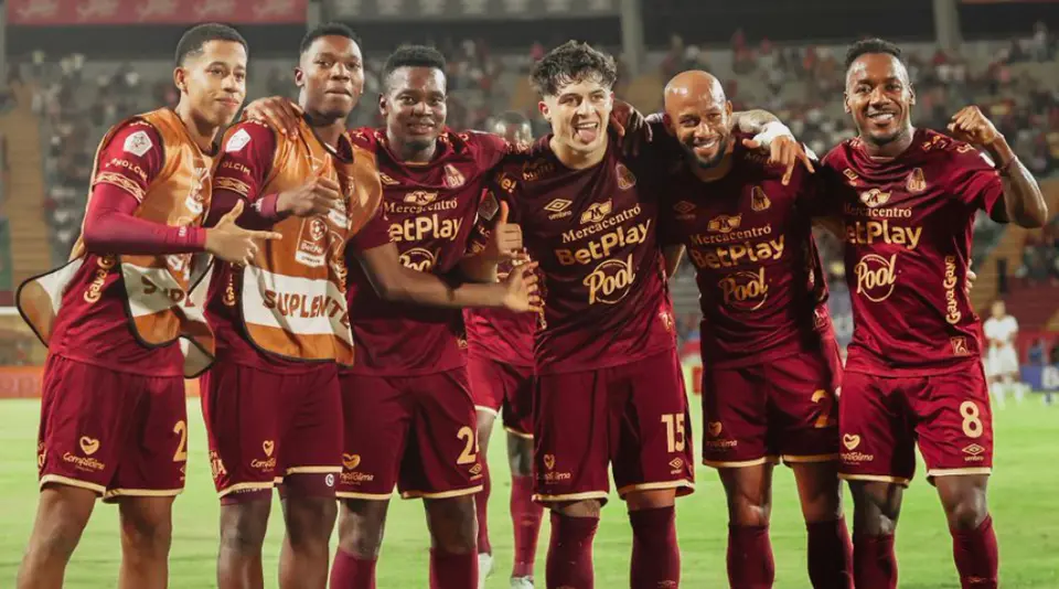 Sergio Aguayo celebra con el Tolima | x: Deportes Tolima