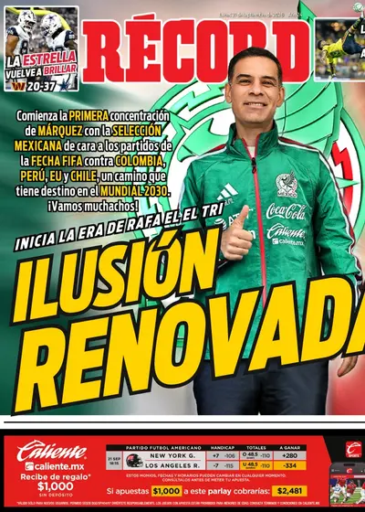 Portada RÉCORD 21 de septiembre de 2026