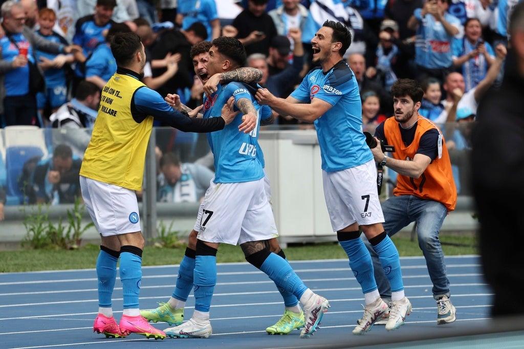 El festejo de los jugadores