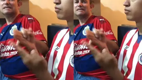 Fan de las Chivas narró en lenguaje de señas la Final de Ida a su tío, quien es sordo y débil visual