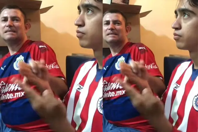 Fan de las Chivas narró en lenguaje de señas la Final de Ida a su tío, quien es sordo y débil visual