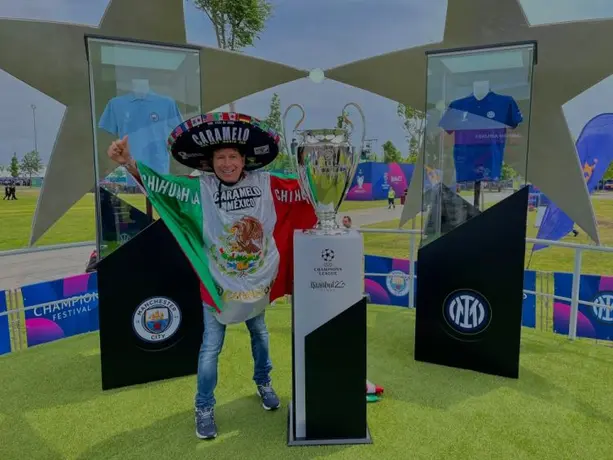 Caramelo estuvo presente en la Final de la Champions League