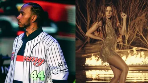 ¿Hamilton en romance con Shakira? Ambos fueron captados juntos tras GP de Miami