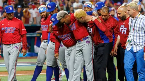 ¡Increíble! Edwin Díaz se lesiona en festejo de Puerto Rico, próximo rival de México en Clásico Mundial