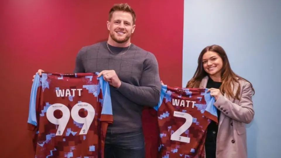 JJ Watt y su esposa, Kealia, nuevos inversionistas del Burnley de la Premier League