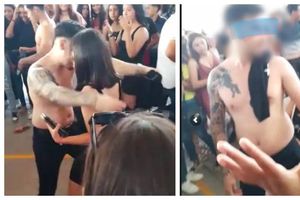 Alumnas de secundaria celebran con strippers el día del estudiante en plena escuela