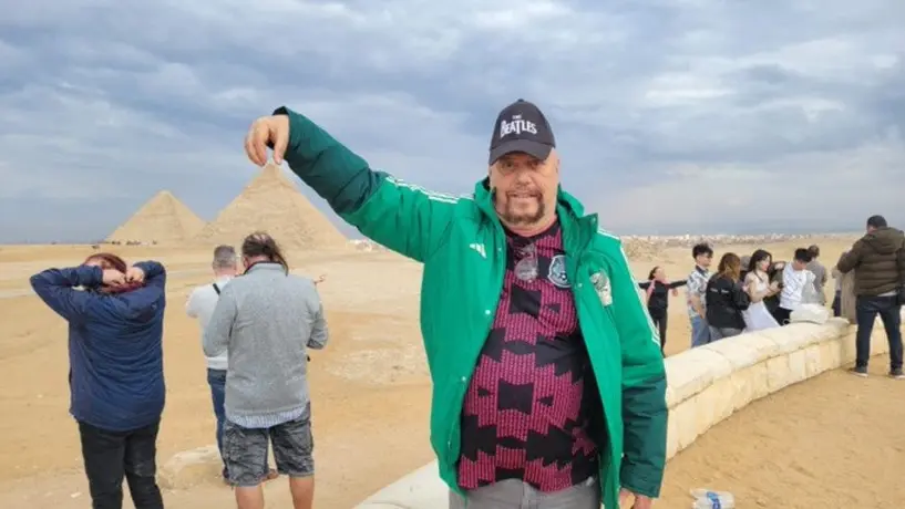 'Perro' Bermúdez compartió fotografías de su viaje a Egipto con su familia