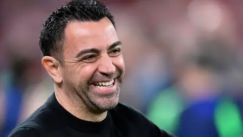Xavi festejó ‘a lo Guardiola’ el gol del triunfo de Kessié en el Clásico ante Real Madrid