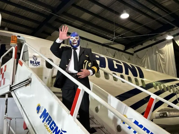Blue Demon Jr. presente en el homenaje | JAVIER GARCÍA