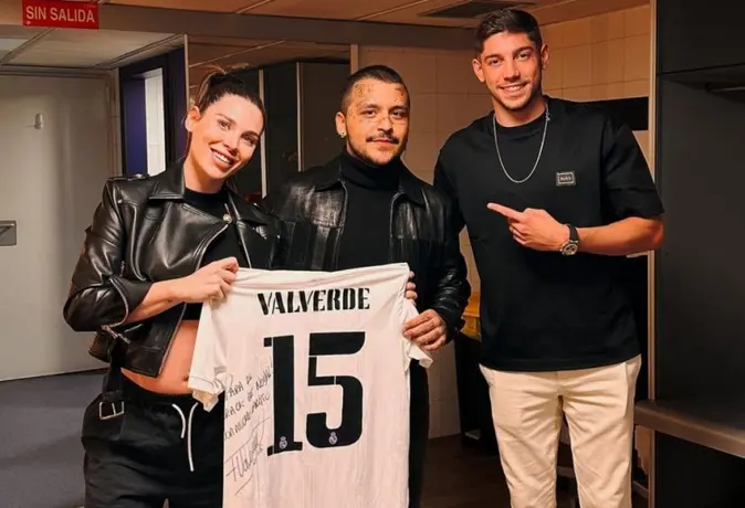 Federico Valverde y su esposa asistieron al concierto de Christian Nodal en Madrid