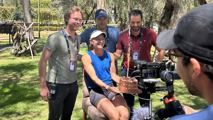 Marcela Zacarías celebró su cumpleaños en el Abierto de San Luis