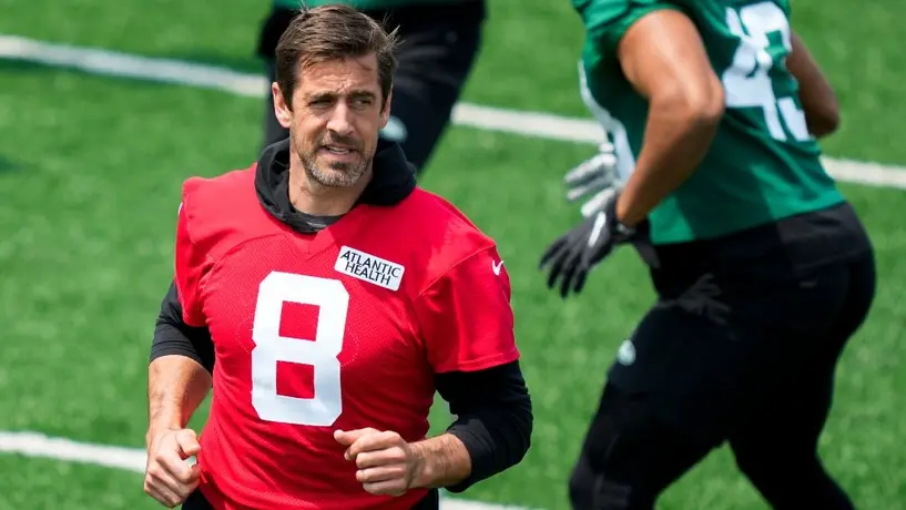 Aaron Rodgers se lesionó en práctica con los New York Jets