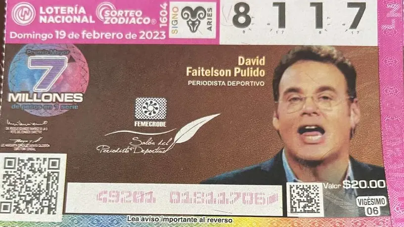 David Faitelson presume aparecer en billete de lotería nacional: 'Péguenle al gordo'