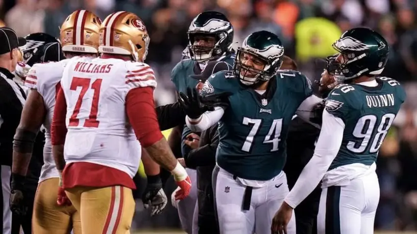 Jugadores de 49ers y Philadelphia se pelearon durante la Final de la NFC