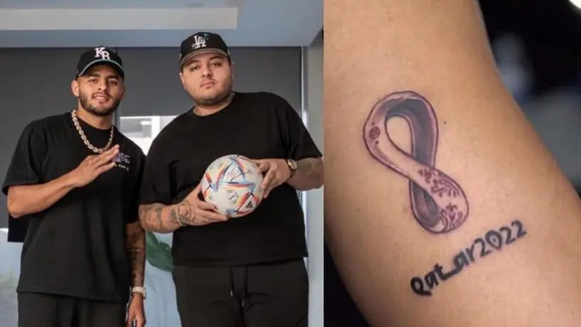 Alexis Vega: Se tatuó el logo de Qatar 2022