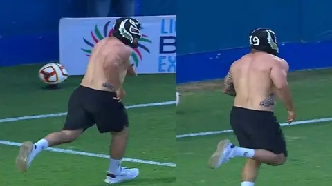Espontáneo enmascarado interrumpe el juego entre Tepatitlán y Tlaxcala en la Liga de Expansión