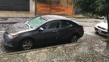 Se registra intensa lluvia con granizo en la Ciudad de México