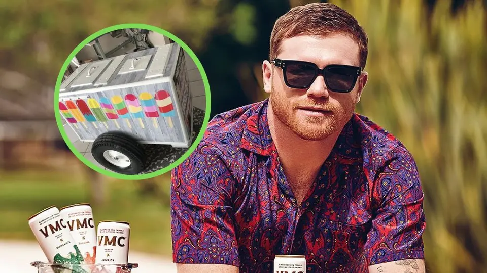 'El Origen de Todo: 'Canelo' Álvarez mostró su marca de bebidas en carritos de paletas de hielo