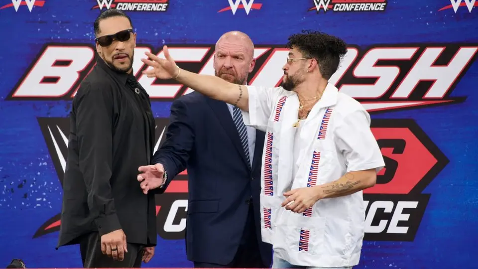 Bad Bunny y su lado más violento, ¡le pegó tremenda bofetada a Damian Priest!