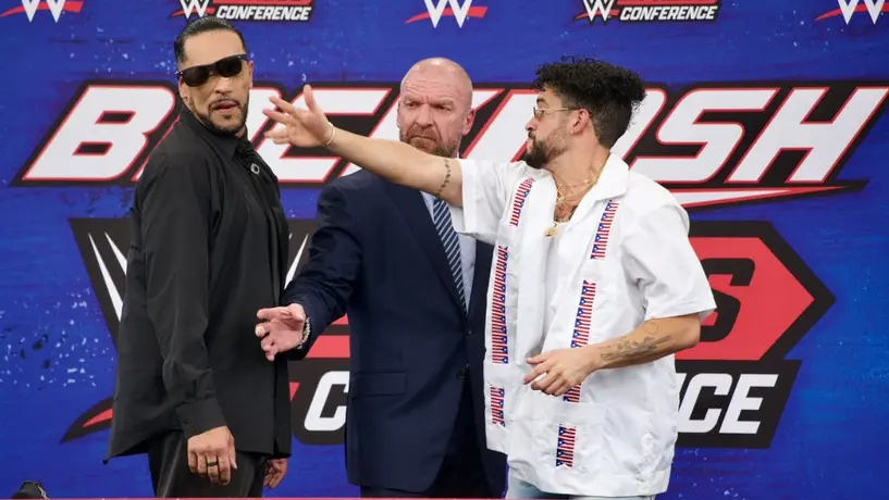 Bad Bunny y su lado más violento, ¡le pegó tremenda bofetada a Damian Priest!