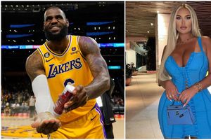 LeBron James, seducido por modelo Sophie O'Neill, durante juego de Lakers