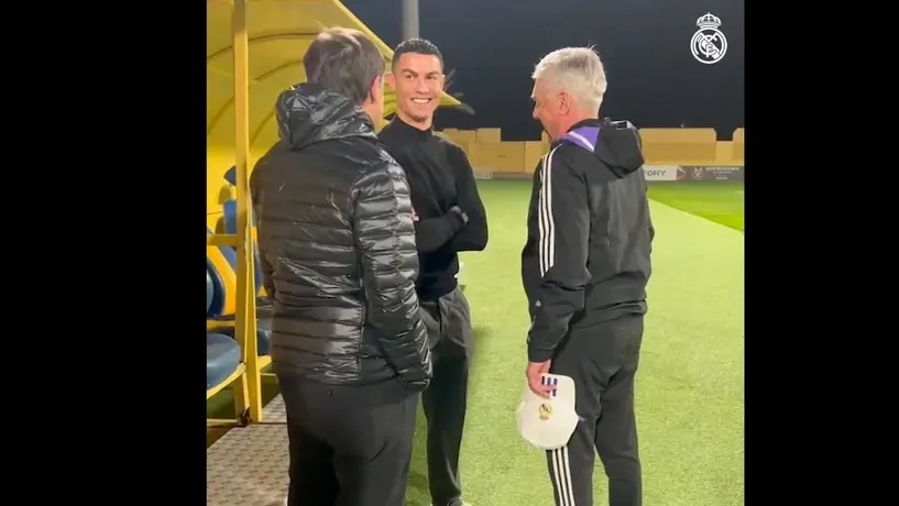 Cristiano Ronaldo: Visitó al Real Madrid durante el entrenamiento en Arabia Saudita