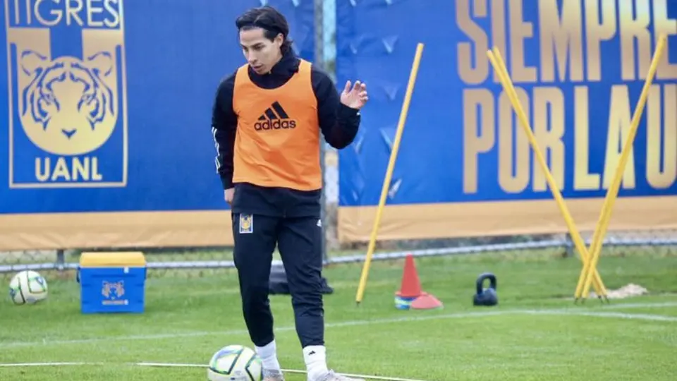 Diego Lainez ya tuvo su primera práctica con Tigres, podría debutar ante Cruz Azul
