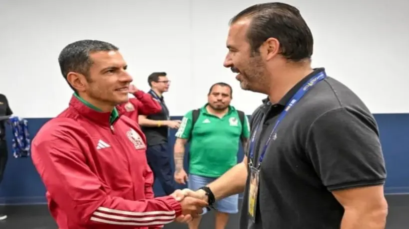 Jimmy Lozano y Joaquín Beltrán se encontraron previo al debut del Tri en Copa Oro
