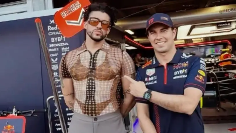 Checo Pérez y Bad Bunny platicaron previo al GP de Mónaco