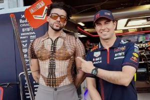 Checo Pérez y Bad Bunny platicaron previo al GP de Mónaco