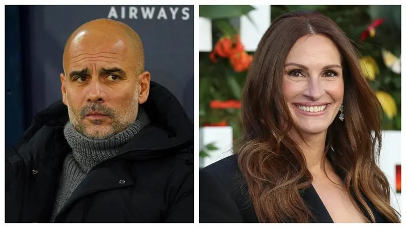 Julia Roberts le 'rompe el corazón' a Pep Guardiola y el entrenador se siente "fracasado"