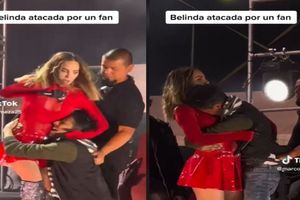 Belinda es sorprendida por fan y se lastima la espalda