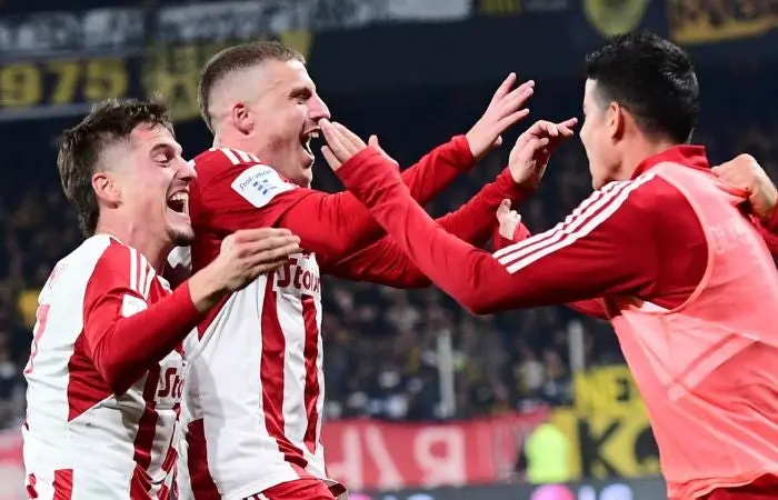 Jugadores del Olympiakos l AP
