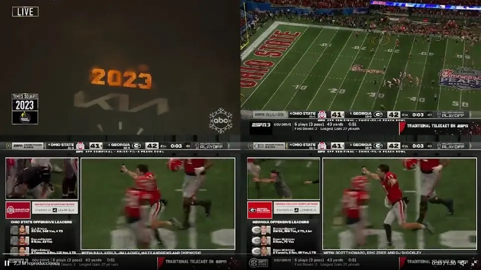 Peach Bowl: Año nuevo llega justo al final del Ohio State vs Georgia