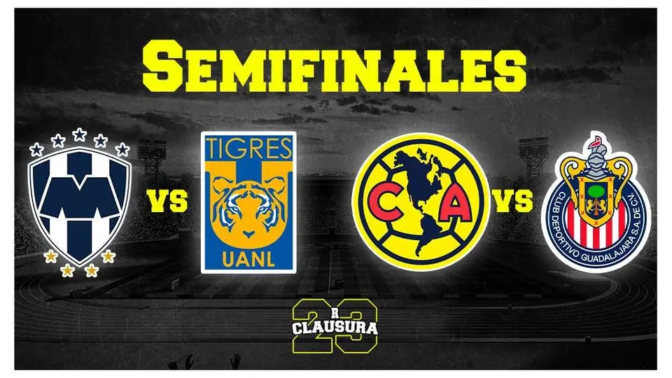Semifinales listas: Habrá Clásicos Monterrey vs Tigres y América vs Chivas
