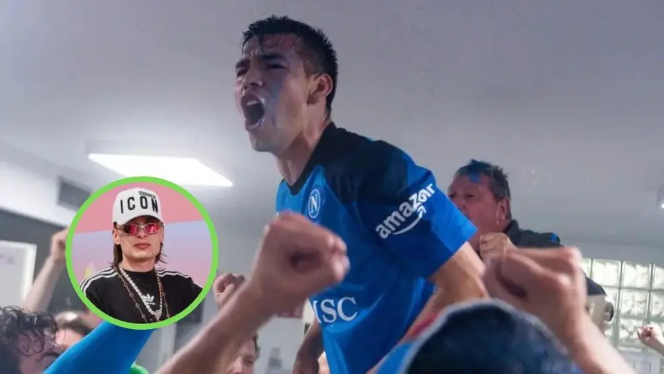 Chucky Lozano y Napoli festejan Título de Serie A al ritmo de 'Ella Baila Sola' de Peso Pluma