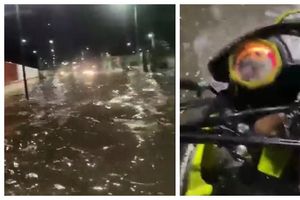 Motociclista graba video antes de morir en pleno diluvio 'apocalíptico' en el Edomex
