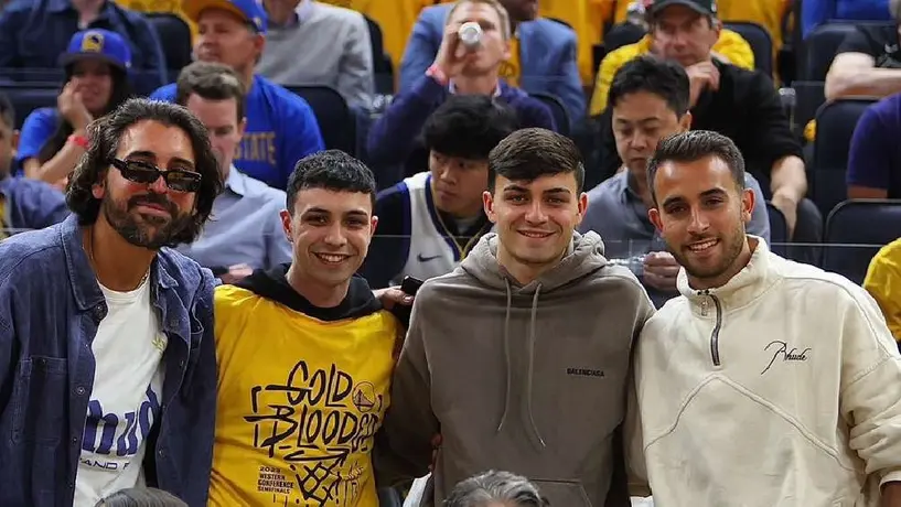 Pedri y Eric García estuvieron presentes en el juego 2 entre Lakers y Warriors