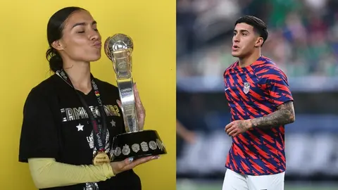 Alejandro Zendejas y Sabrina Enciso celebran con romántico beso tras el triunfo de EU