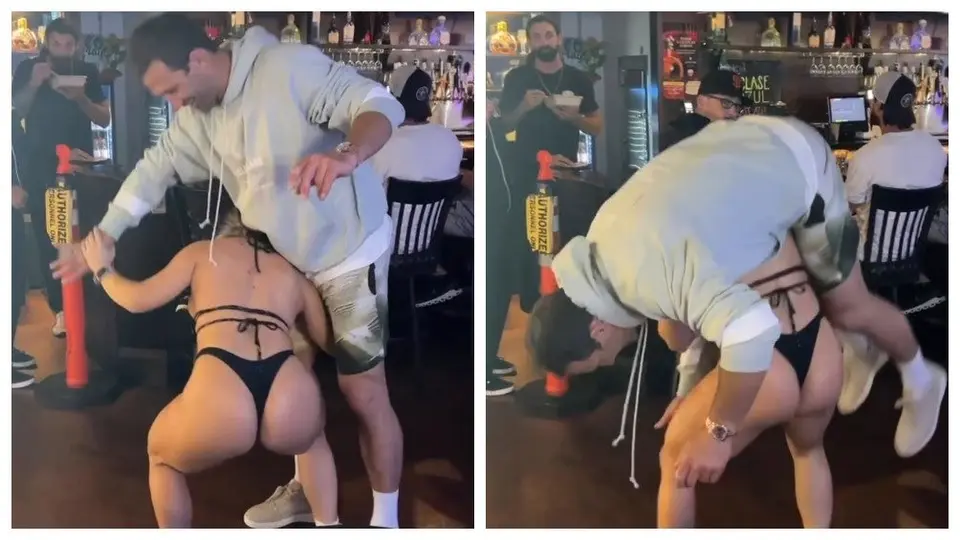 Mujer en lencería sorprende al cargar y hacer sentadillas con superestrella de UFC