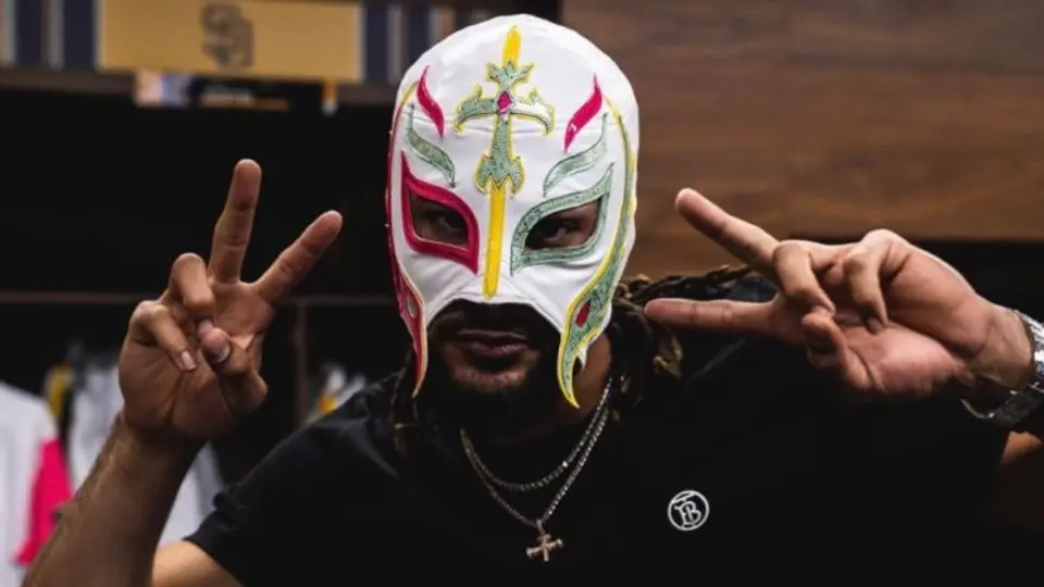 Tatis Jr. salió con la máscara del Rey Mysterio al estadio Alfredo Harp Helú