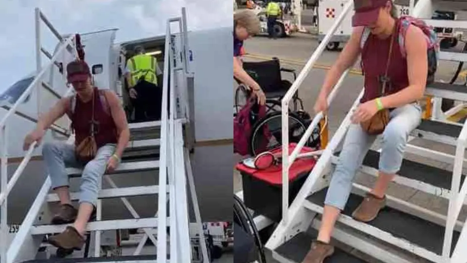 Paratleta tuvo que arrastrarse a falta de rampas en aeropuerto de Veracruz