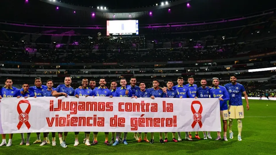 América mandó mensaje en contra de la violencia de género previo al juego vs San Luis